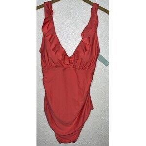 Tempotrek Maternity One-Piece Bathing Suit Women Sz Small Coral